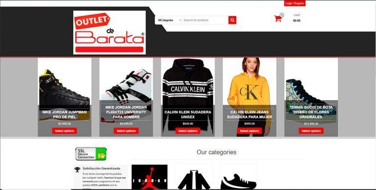 outletdebarata.com fake sporting goods online shop