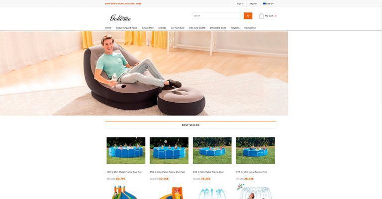 gohomedream.com fake pool online shop