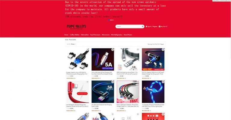 pursevalleys.sr online shop fake cables for mobiles