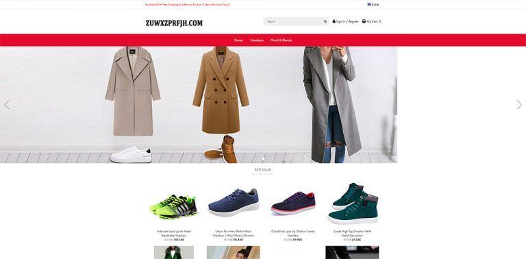 zuwxzprfjh.com fake online fashion shop