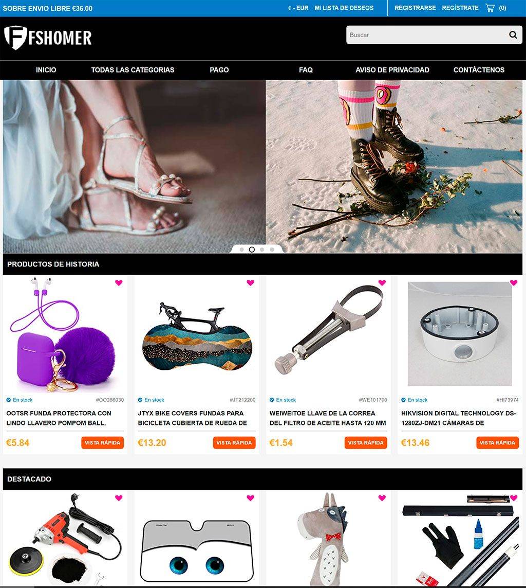 Fshomera.com Tienda Online Dudosa Multiproducto
