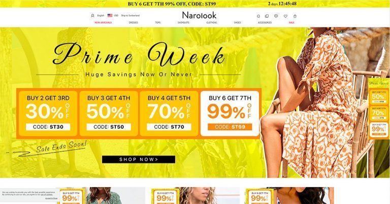 narolook.com false fashion online store