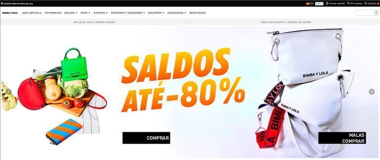 bolsorebajas.online questionable online store by Bimba y Lola