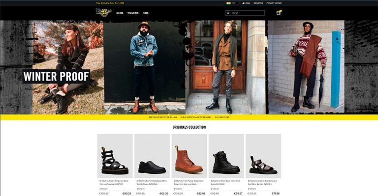 drmartensindiastore.in Dr Martens fake footwear online shop