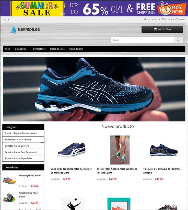 hayride.es fake Asics online shop