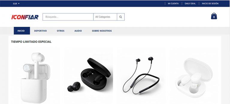 iconfiar.com online shop fake headphones