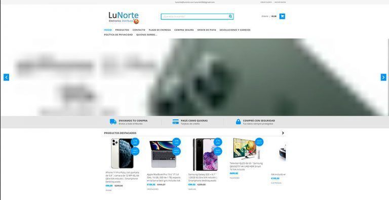 lunorte.com tienda dudosa de tecnología