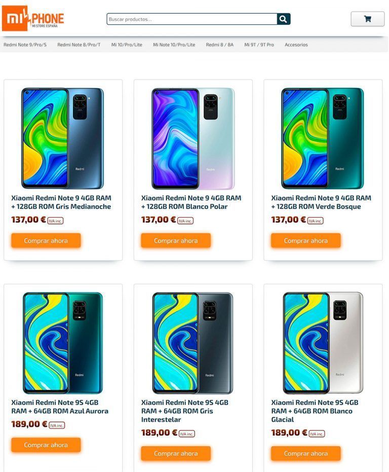 miphone.shop tienda dudosa smartphones Xiaomi