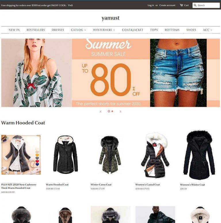 yamust.com online shop fake fashion woman