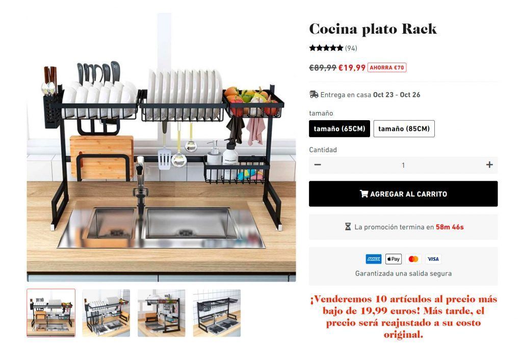 Cocina Europe.com Fake Online Shop Dish Drainer