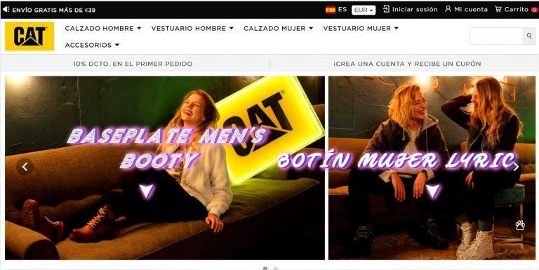 catchile.online tienda dudosa calzado CAT