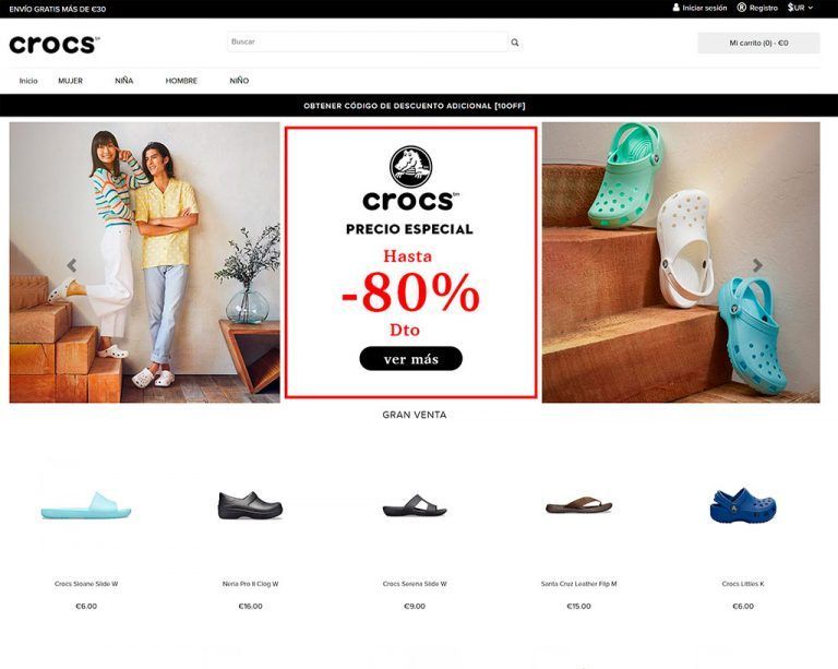 crocses.shop tienda dudosa calzado Crocs