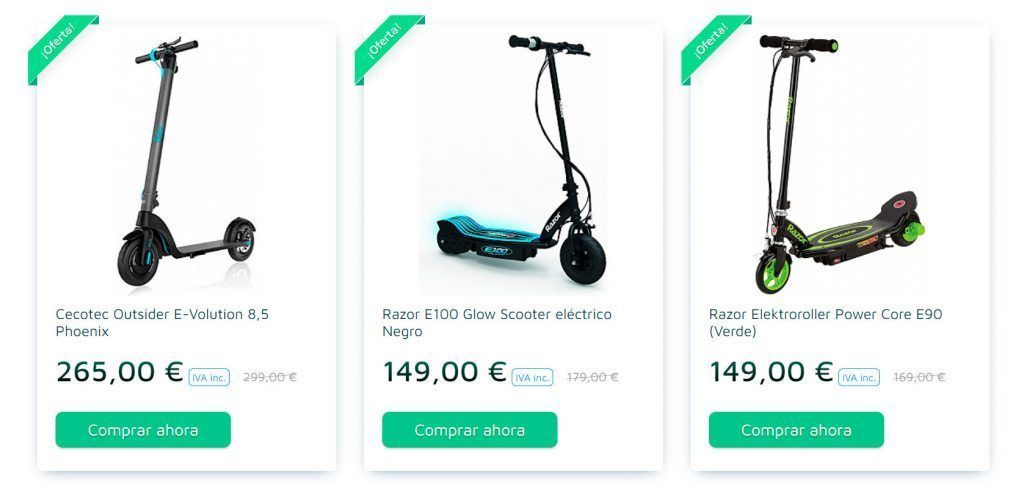 Patinete.eu Online Shop Fake Electric Scooters