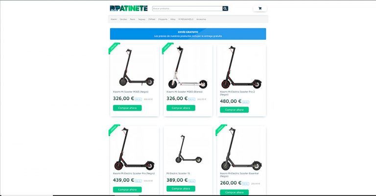 patinete.eu online shop fake electric scooters