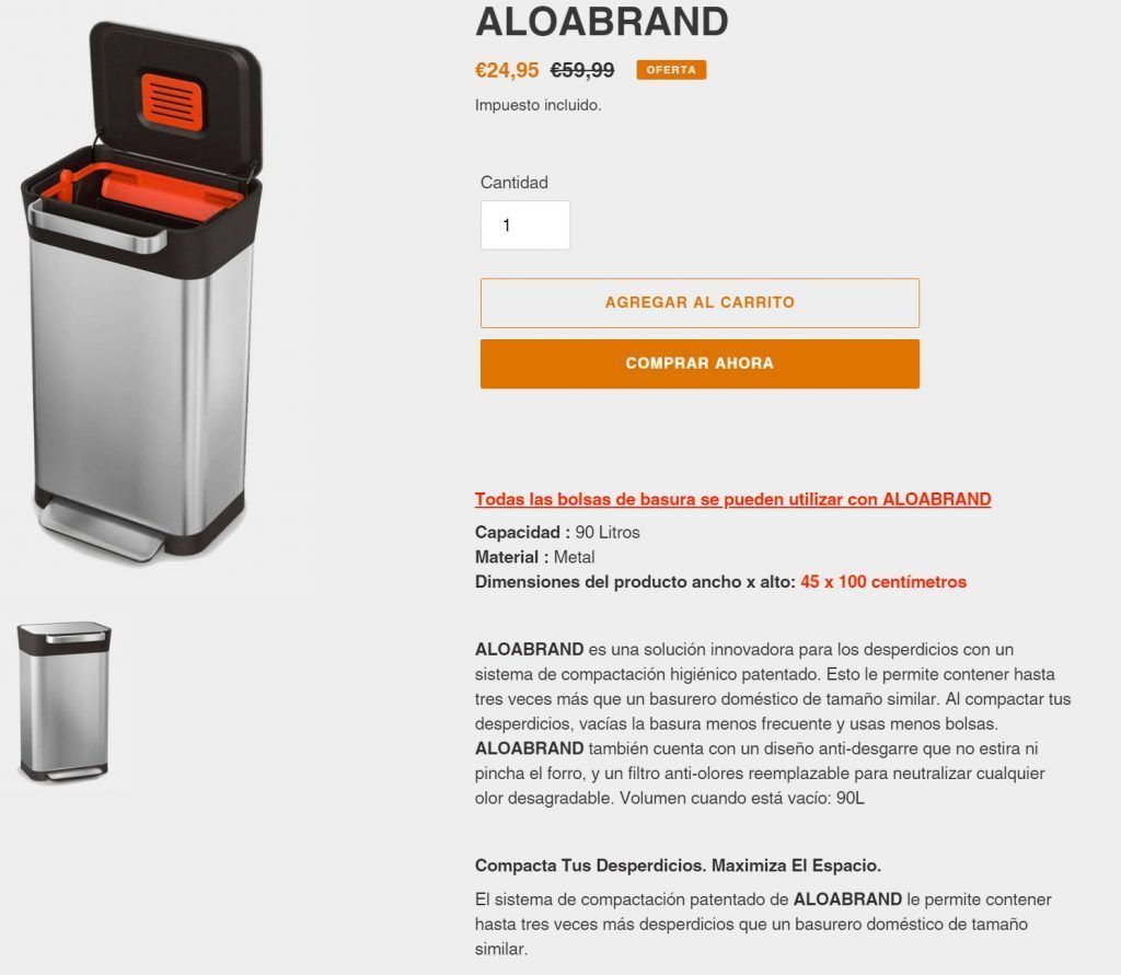 Aloabrand.com Online Shop Fake Dustbin