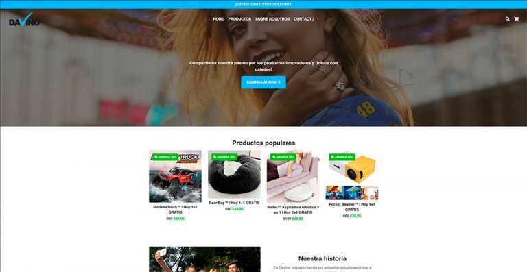 davino.es fake multiproduct online shop