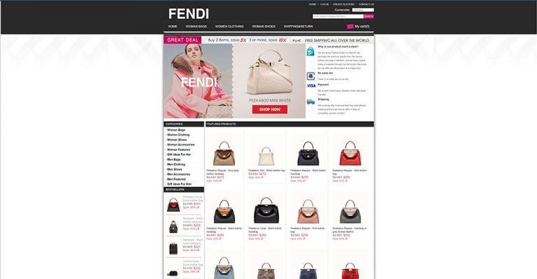 fendi-outlets.com questionable online store Fendi bags