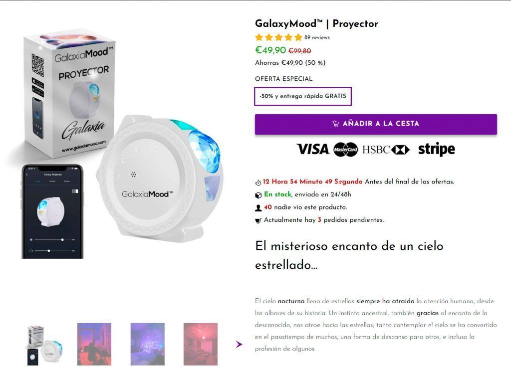 Galaxiamood.com Online Fake Galaxy Projector Shop