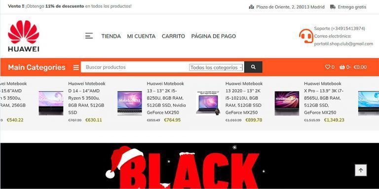 portatil-shop.club questionable online store Huawei laptops