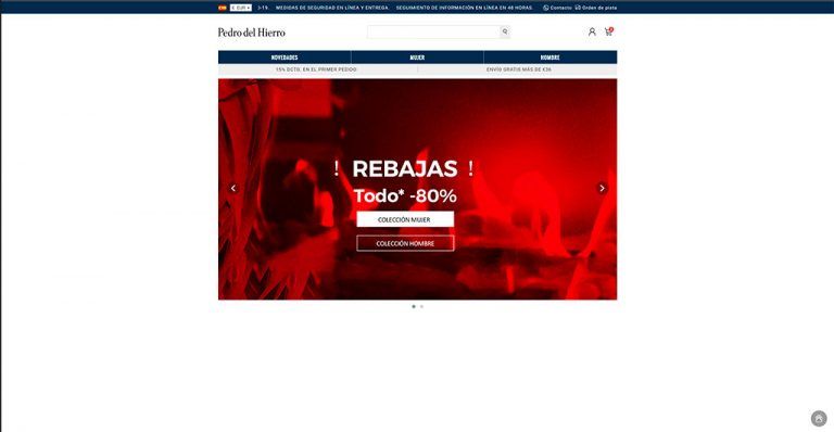 ropatienda.online questionable online store Pedro del Hierro products