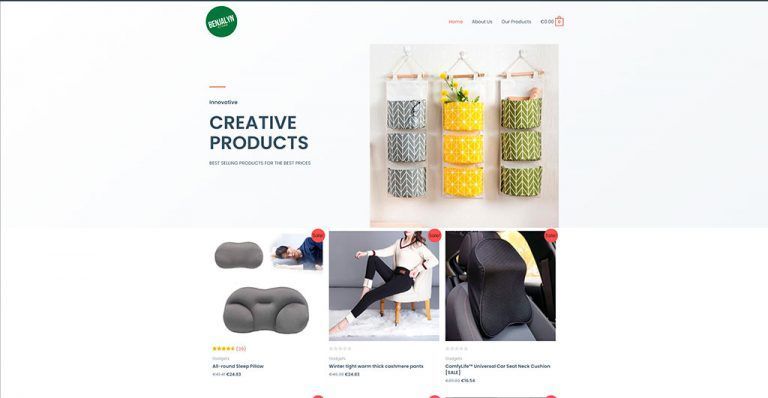 benjallyn.com fake multi-product online shop
