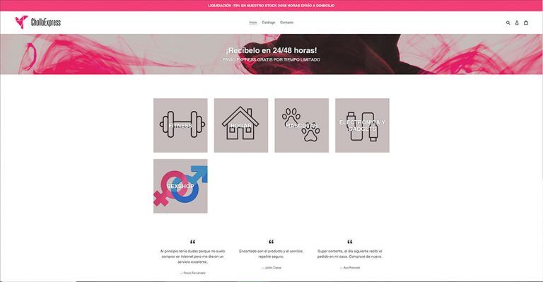 cholloexpress.es fake multi-product online shop