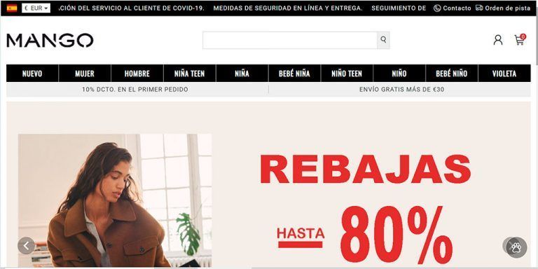 ropaoutleta.online fake Mango online shop