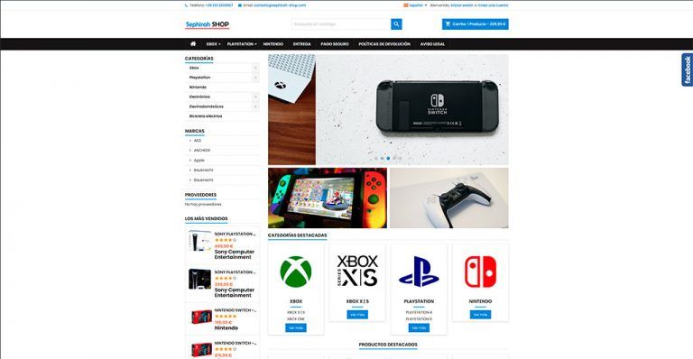 sephirah-shop.com dubious electronics online shop