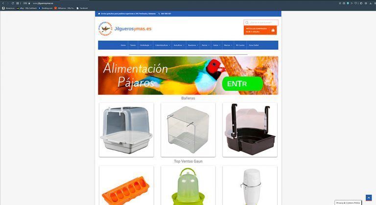 jilguerosymas.es is a suspicious online pet shop