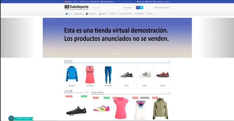 navalpark.es tienda online dudosa material deportivo