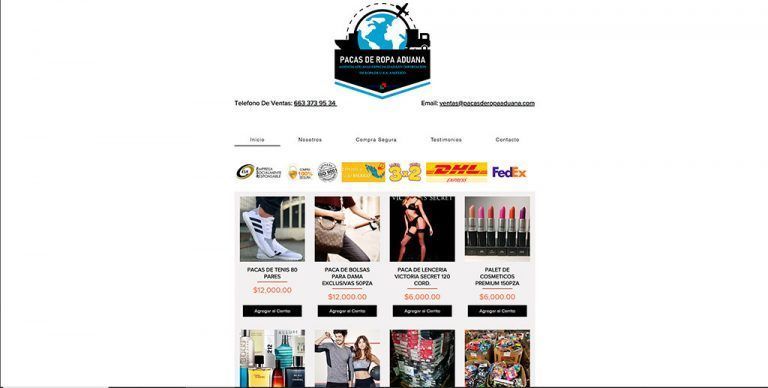 pacasderopaaduana.com dubious online shop for quantity sales
