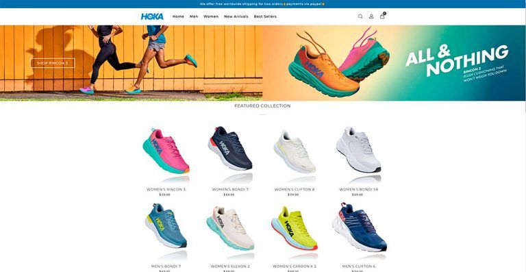 dwwdmall.com dubious Hoka shoes online shop