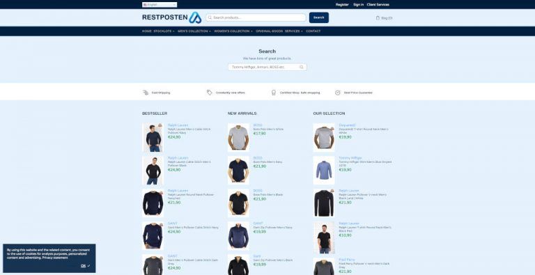 restpostena.com dubious online shop for men’s and women’s fashion