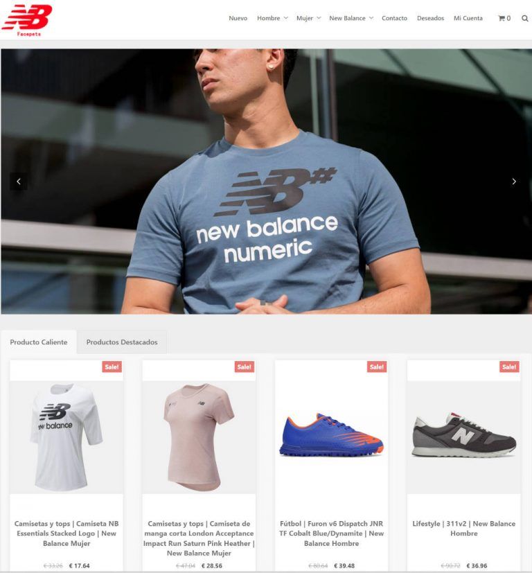 facepets.es dubious New Balance online shop