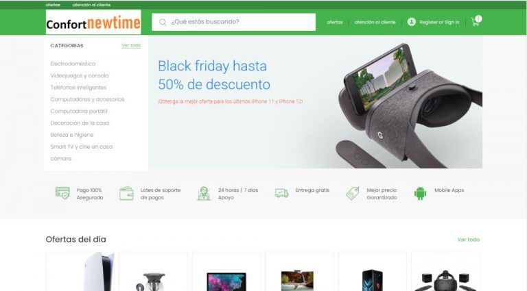 confortnewtime.com dubious home appliances online store