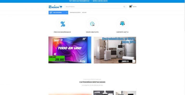 ofertas-endado.com tienda online dudosa electrodomésticos