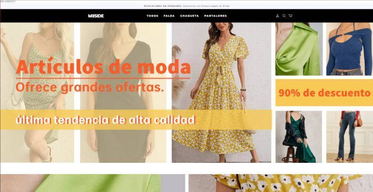 miiside.com online shop dubious fashion for women