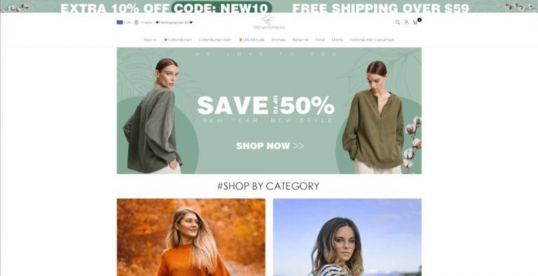 trendyspread.com dubious online shop for women’s fashion