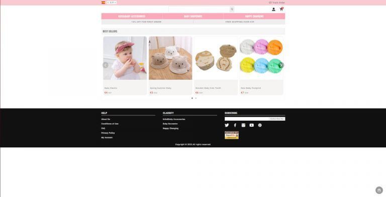 berskaco.online tienda online dudosa artículos de bebe