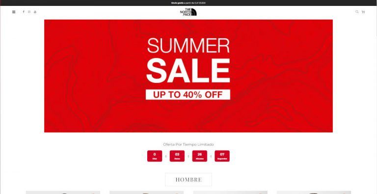 nfcl.shop tienda online dudosa North Face