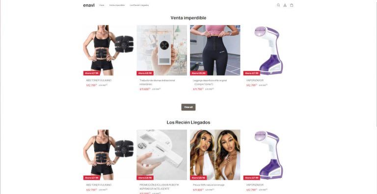 enavl.com dubious multi-product online shop