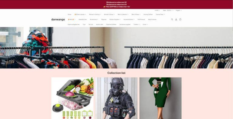 danwango.com dubious multi-product online shop