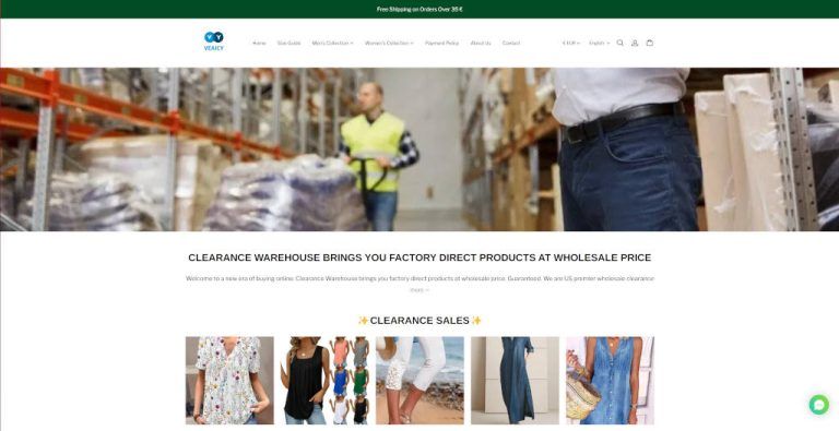 veaicy.com dubious fashion online shop