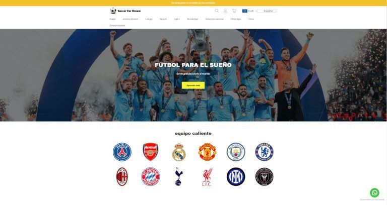 soccerfordream.com tienda online dudosa de camisetas deportivas