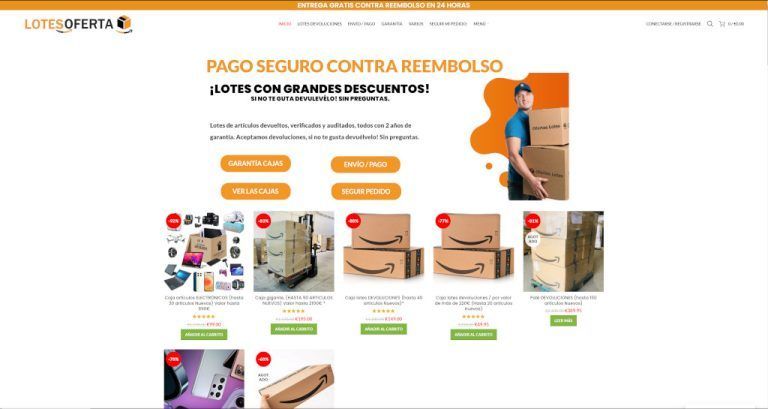 lotesoferta.com tienda online dudosa lotes de productos de devoluciones