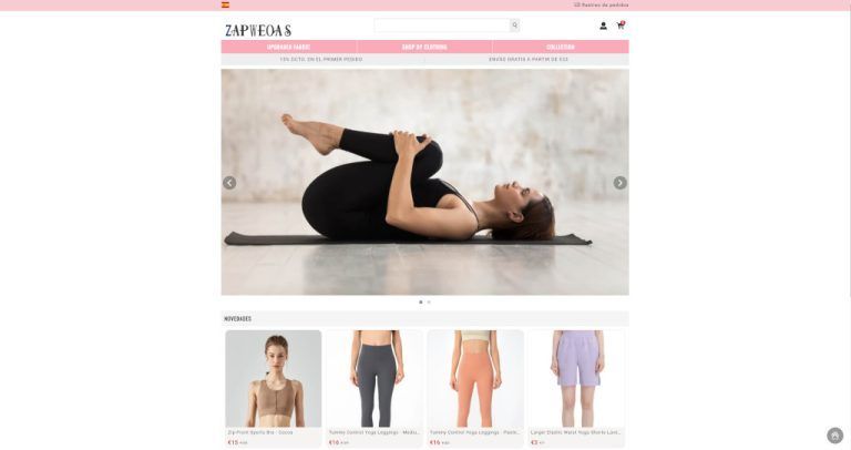 zapweoas.shop tienda online dudosa artículos de yoga
