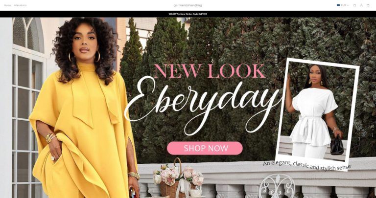 garmentshandling.com dubious online fashion store
