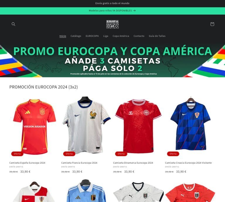 equipazonepro.com Tienda online dudosa equipación futbol