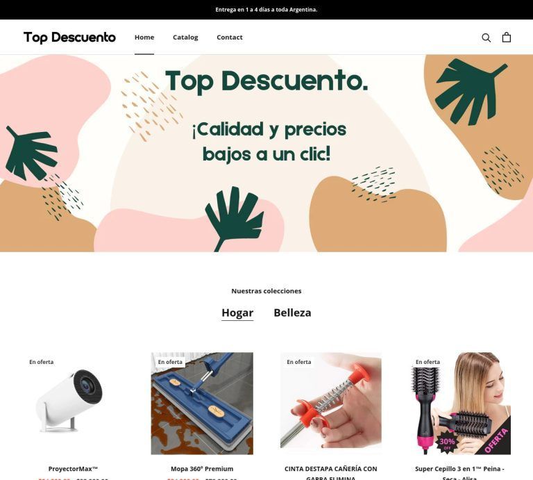 top-descuento.com tienda online dudosa multiproducto