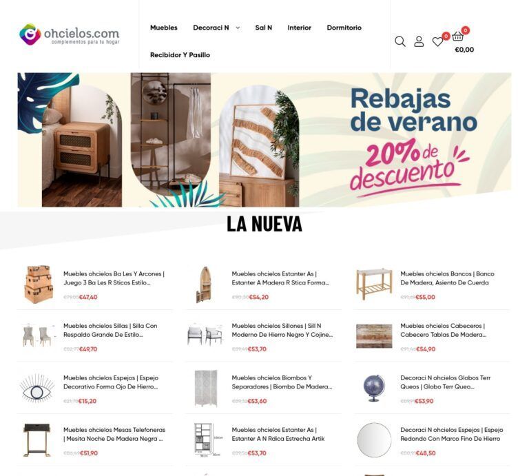 ohcielosi.com Tienda online dudosa decoración